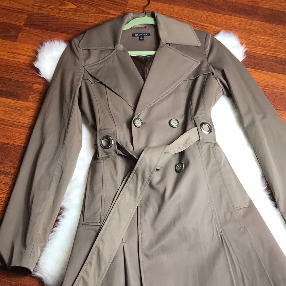 Dark taupe women's rain coat NWOT